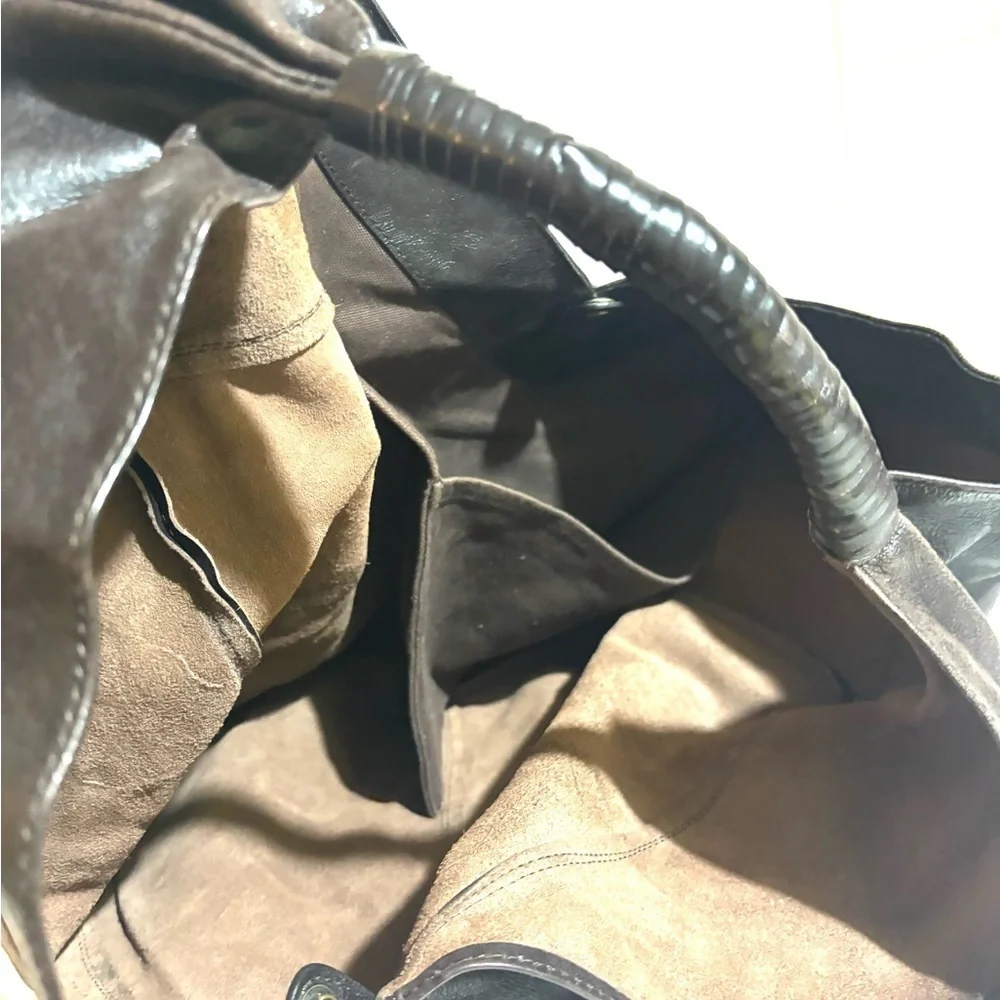 Banana Republic Dark Brown Leather Hobo Bag